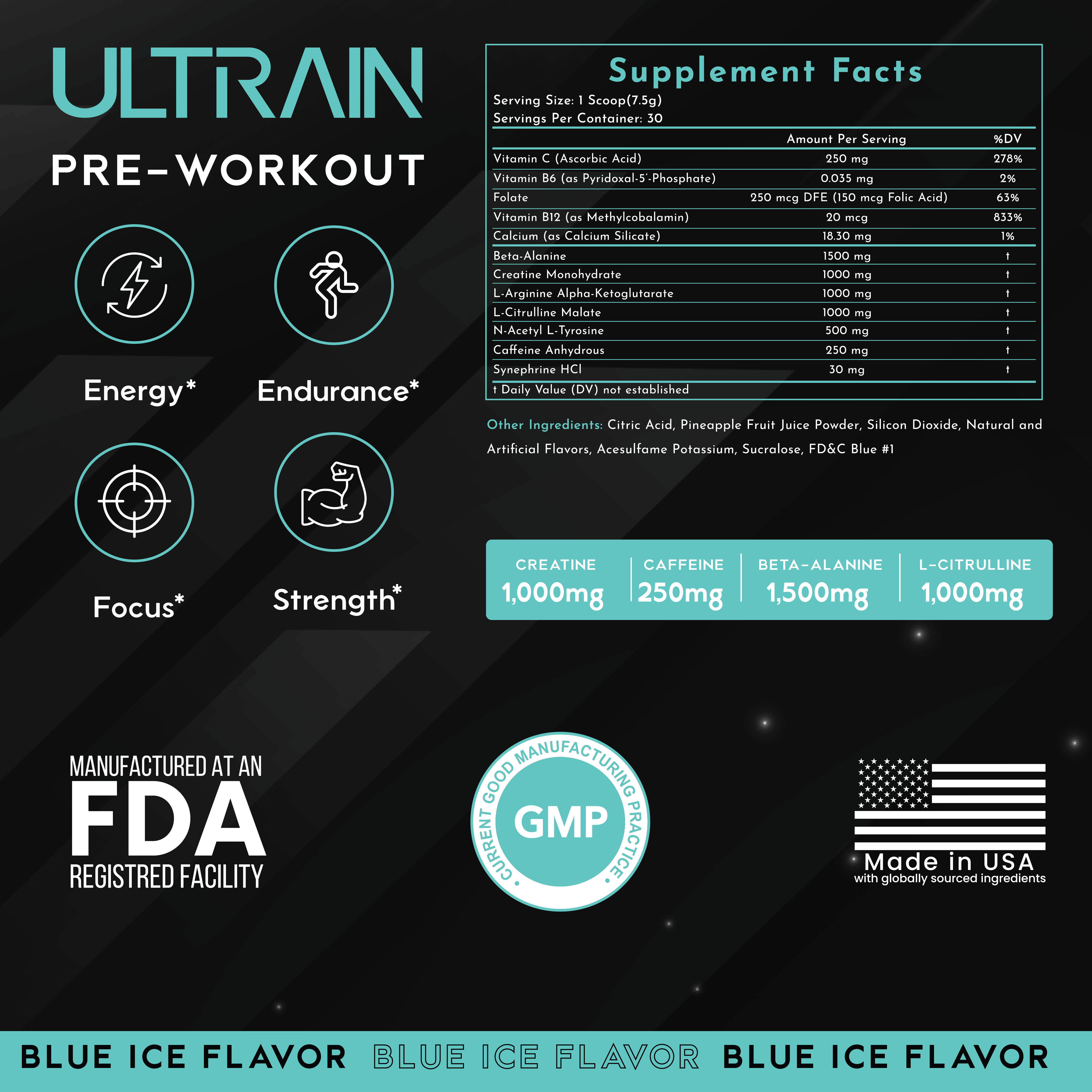 Ultrain Blue Ice Pre-Workout